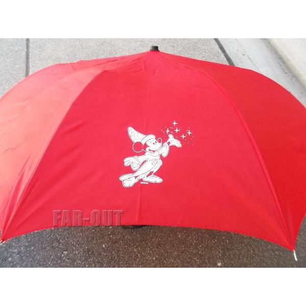 WDI ソーサラーミッキー レッド キャスト限定 折りたたみ式傘 かさ