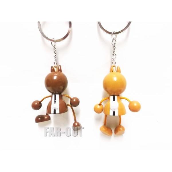 チップ&デール Wooden Doll フィギュア キーホルダー 2点セット テーマ