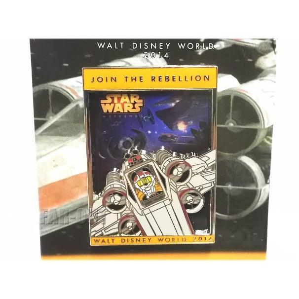 新品 ミッキー スターウォーズ ピンバッジ ピンズ ディズニー ルーク2 スター・ウォーズウィークエンド 2014 ロゴ ピンズ ミッキー X-Wing