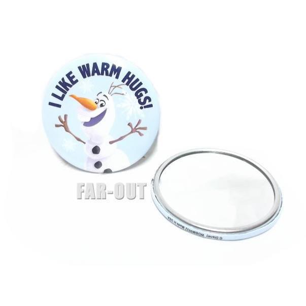アナと雪の女王 オラフ 缶バッジタイプ コンパクトミラー 手鏡 缶