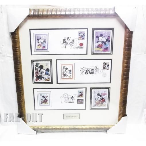 ディズニー 切手アート エアメール フレーム D23 Expo USA 2015 ディズニー First Day of Issue 記念封筒