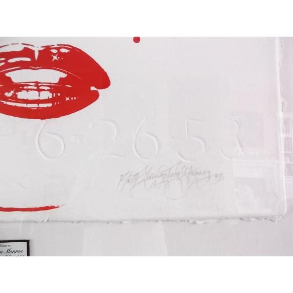 マリリン・モンロー 手形足型入り 立体版画 シルクスクリーン