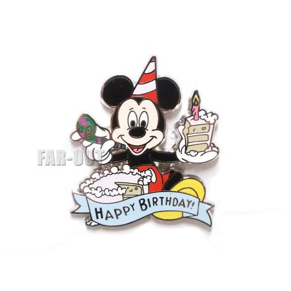 ミッキー Happy Birthday バースデー 誕生日記念 ピンズ ギフトボックス入り ディズニーテーマパーク限定 4700571