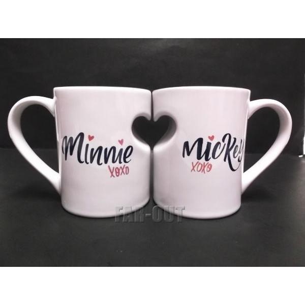 ミッキー&ミニー ハート マグカップ 2点セット ボックス入り