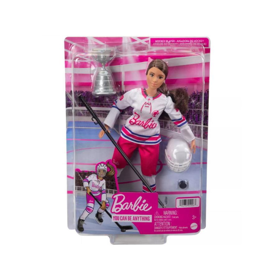 バービー アイスホッケープレイヤー ポーザブル ドール 人形 ウィンタースポーツ ブルネットヘア Barbie Ice Hockey Player You can be anything｜far-out｜04