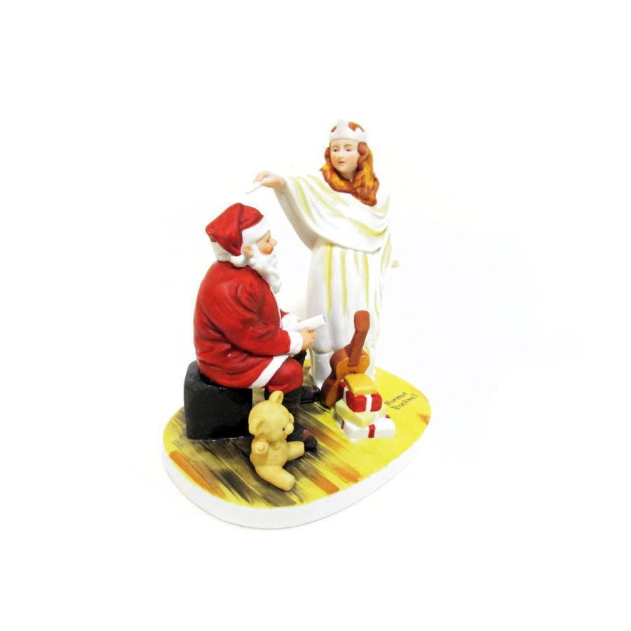 ノーマン・ロックウェル The Snow Queen 雪の女王とサンタクロース クリスマス フィギュア 1981年 フィギュアリン Norman Rockwellの画像