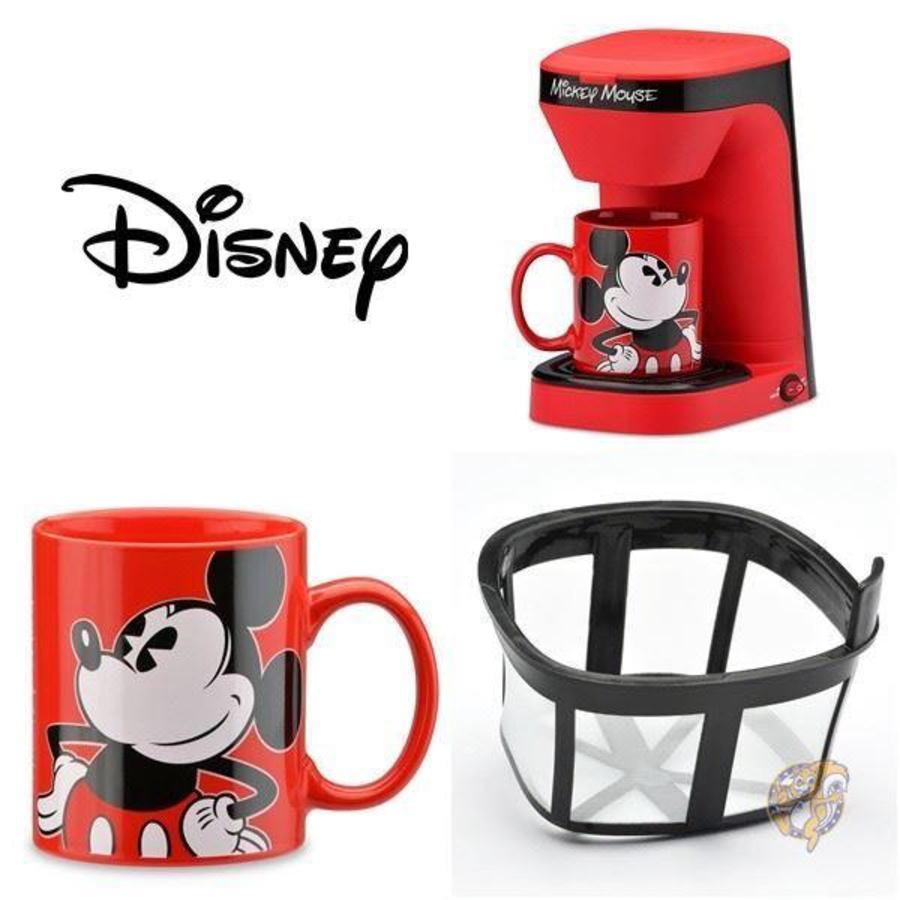 ディズニー ミッキーマウス コーヒーメーカー シングルサーブ マグカップ付き Mickey Mouse Single Serve Coffee Maker Red/Blackの画像