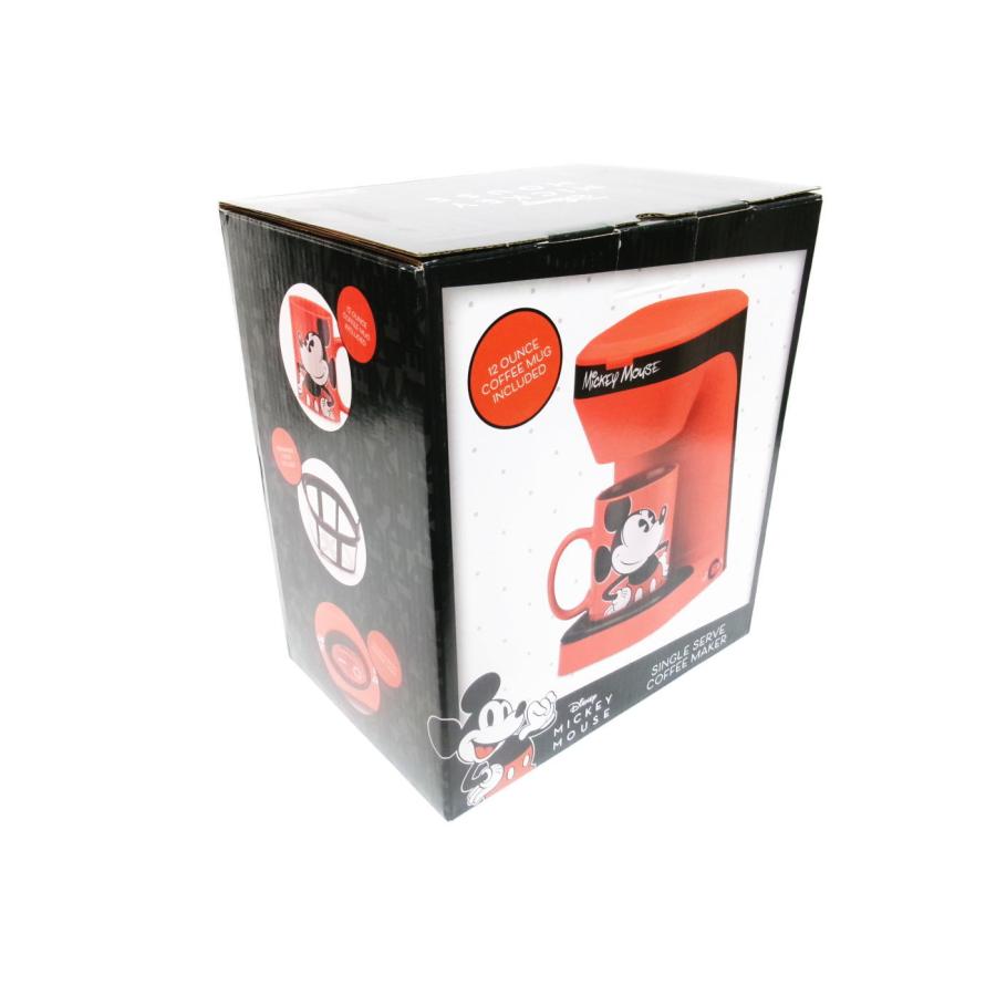 ディズニー ミッキーマウス コーヒーメーカー シングルサーブ マグカップ付き Mickey Mouse Single Serve Coffee Maker Red/Blackの画像
