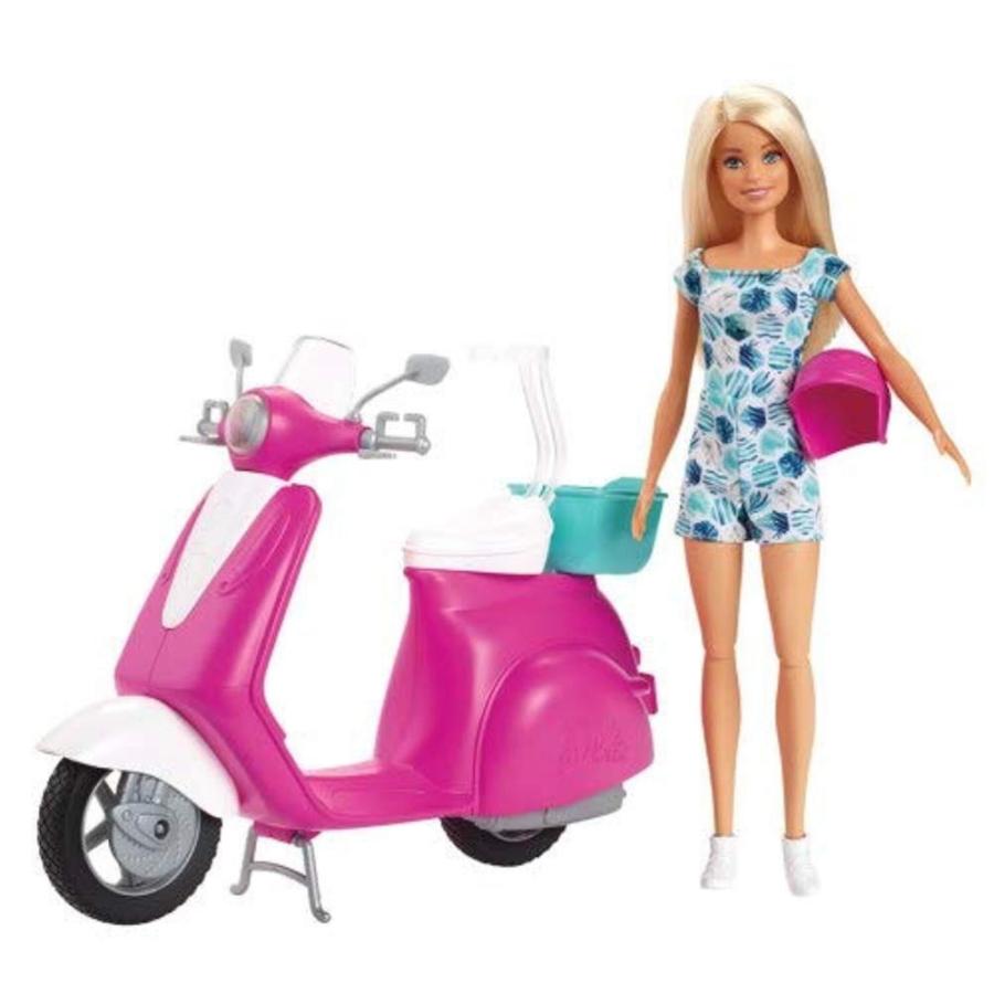 バービー ピンクのスクーター付き プレイセット ドール 人形 マテル Barbie Scooter Playset｜far-out｜03