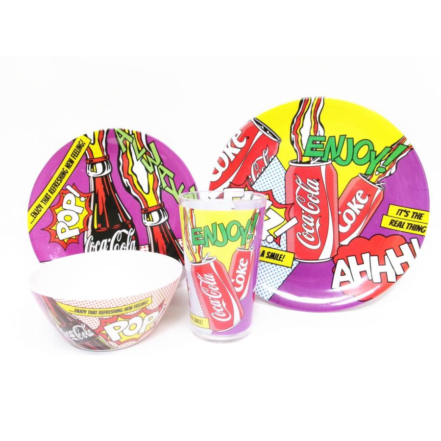 コカコーラ ポップデザイン 食器 4点セット メラニン樹脂 レトロ