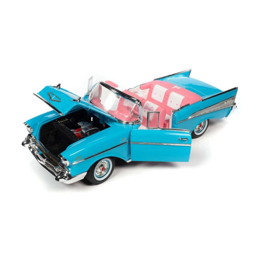 バービー 1957 シボレー ベルエア ブルー コンバーチブル 1:18 ダイキャストメタル クラシックカー 車 Barbie Barbie Chevrolet Bel Air AUTO WORLD｜far-out｜06