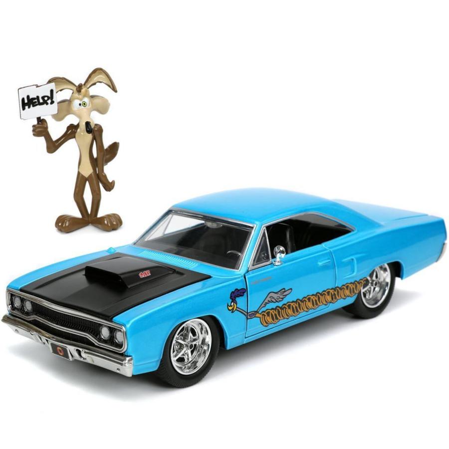 JADA 1970 プリマス・ロードランナー　ウィズ　ワイリーコヨーテ フィギア 1970 プリムス ロードランナー ワイリーコヨーテ フィギュア付き