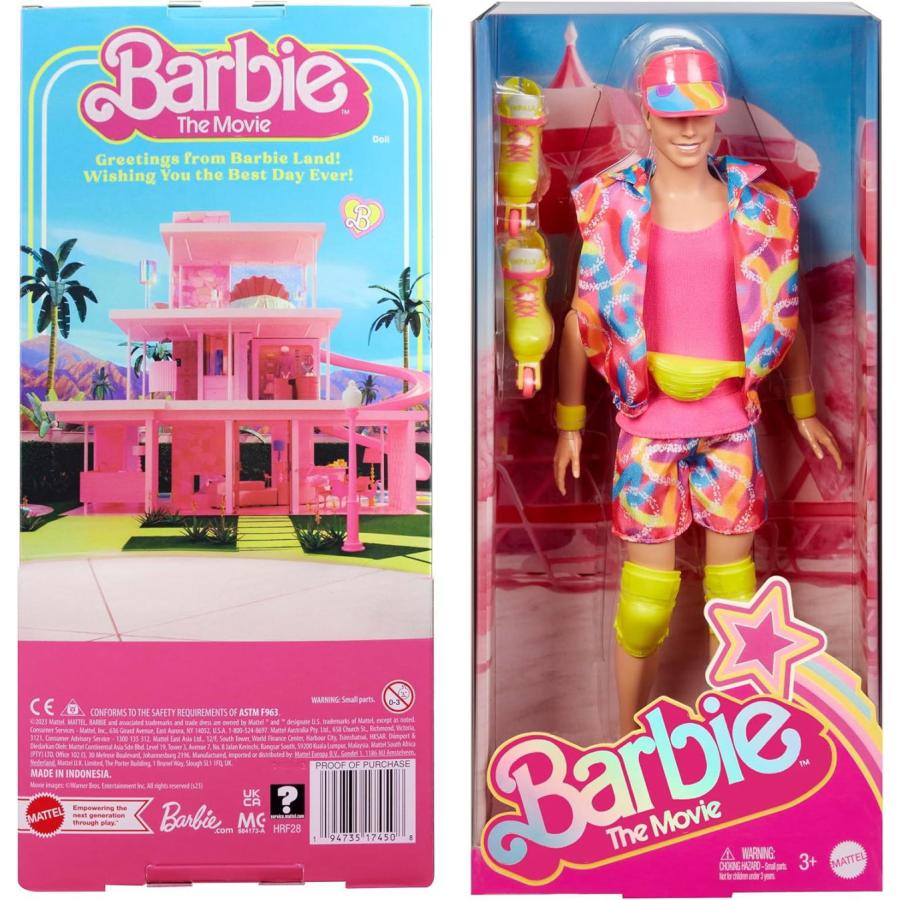 映画 「バービー」 ケン スケーティングファッション ドール ローラースケート Barbie the Movie Ken Doll Inline  Skating Doll HRF24