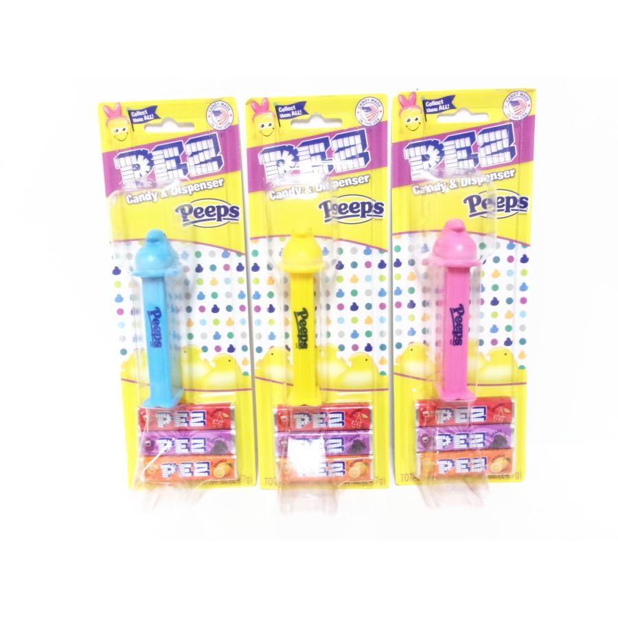 アメリカ直輸入　ピープス　PEZ ペッツ PEZ ペッツ イースター ピープス Peeps ひよこ 3点セット 2024年