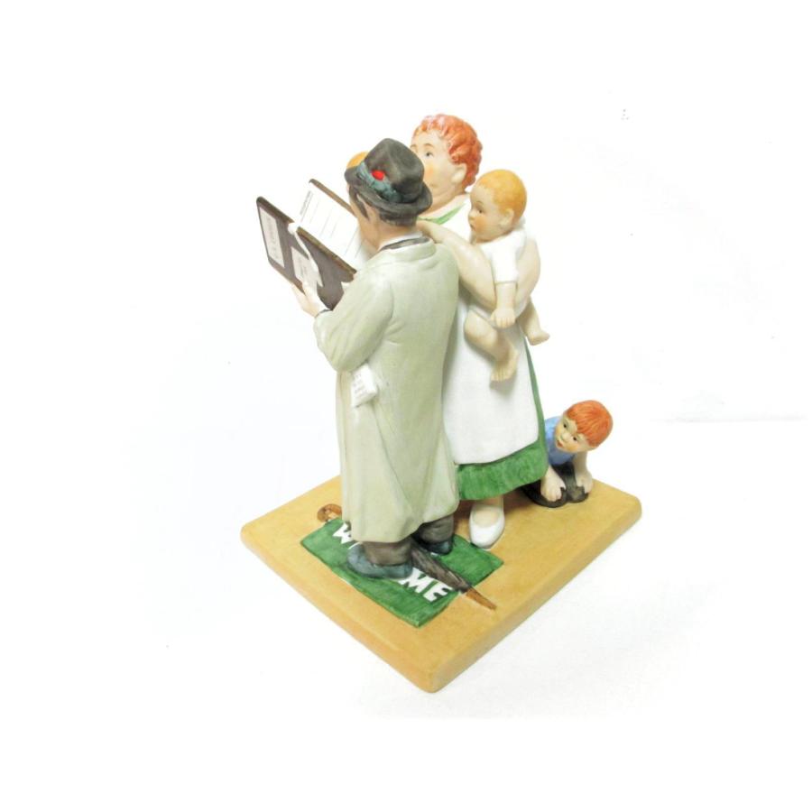 ノーマン・ロックウェル The Census Taker 国勢調査員と子だくさん家族 Saturday Evening Post フィギュア 1979年 フィギュアリン ヴィンテージの画像