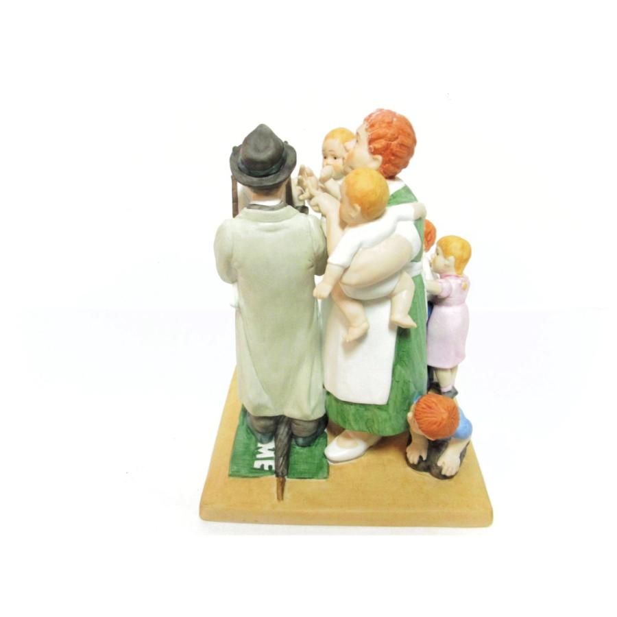 ノーマン・ロックウェル The Census Taker 国勢調査員と子だくさん家族 Saturday Evening Post フィギュア 1979年 フィギュアリン ヴィンテージの画像