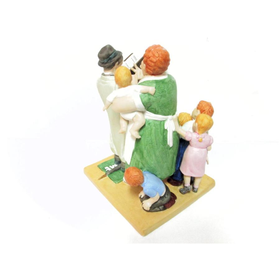 ノーマン・ロックウェル The Census Taker 国勢調査員と子だくさん家族 Saturday Evening Post フィギュア 1979年 フィギュアリン ヴィンテージの画像