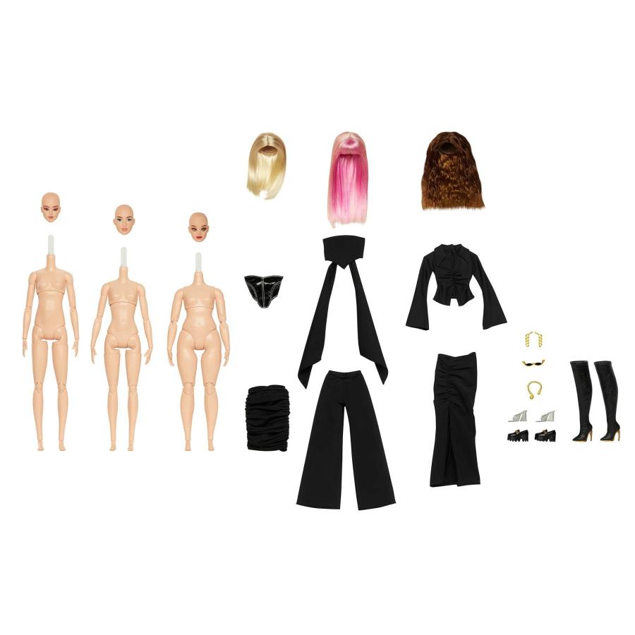 ユークリエイト バービーベイシック ドール キット 3体セット ホワイト