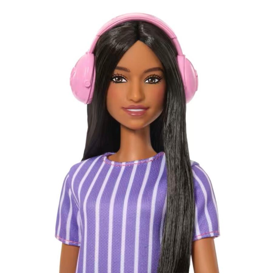 未使用品【ラベンダーリュクス バービー】アウトフィットのみ♡ バービー ファッショニスタ ドール ラベンダー ストライプドレス 自閉