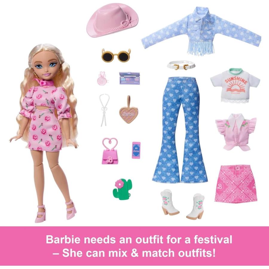 バービー ドリームベスティ フェスティバルルック セット マリブ ブロンドヘア Barbie Dream Besties Festival Looks Set_2