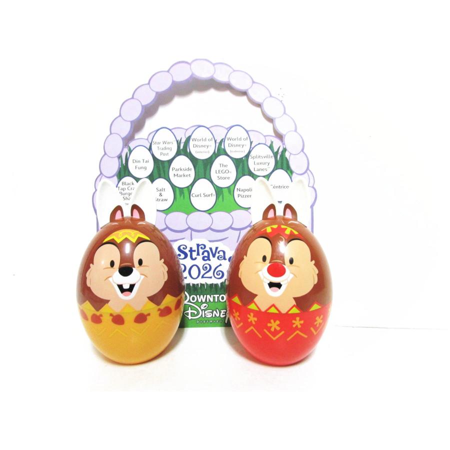 チップとデール イースターエッグ フィギュア ダウンタウンディズニー プロモーション マップ付き Downtown Disney Chip and Daleの画像