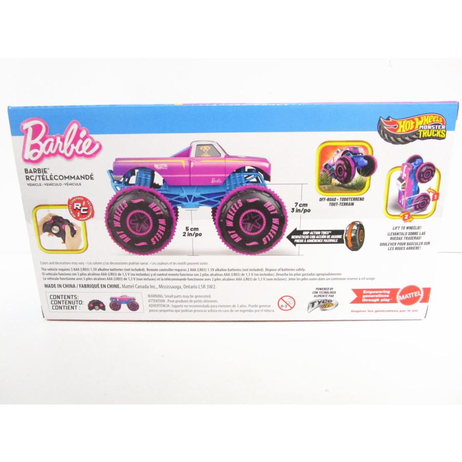 ホットウィール バービー モンスタートラック ピックアップ RC リモコン ラジコン ピンク カー 車  Hot Wheels Barbie Monster Trucks RC Car_2