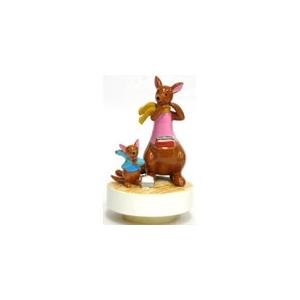 カンガ＆ルー Schmid オルゴール付き フィギュア ヴィンテージ 1970年代 ディズニー フィギュアリン プーさん