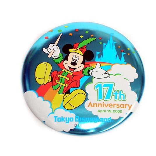 TDL 17周年記念 2000年 ミッキー 缶バッジ 缶バッチ ディズニー : FAR