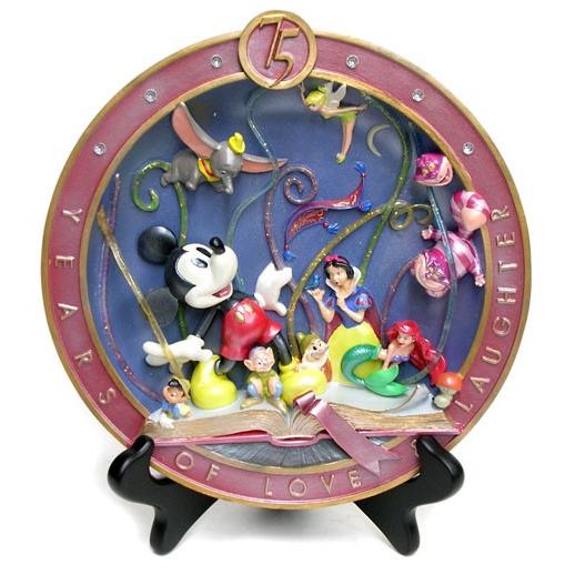 ディズニースタジオ 75周年記念 1998年 3D レリーフプレート 絵皿
