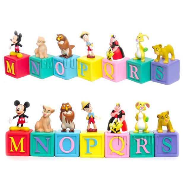 ディズニー アルファベット ブロック フィギュアリン ミッキー他 26点