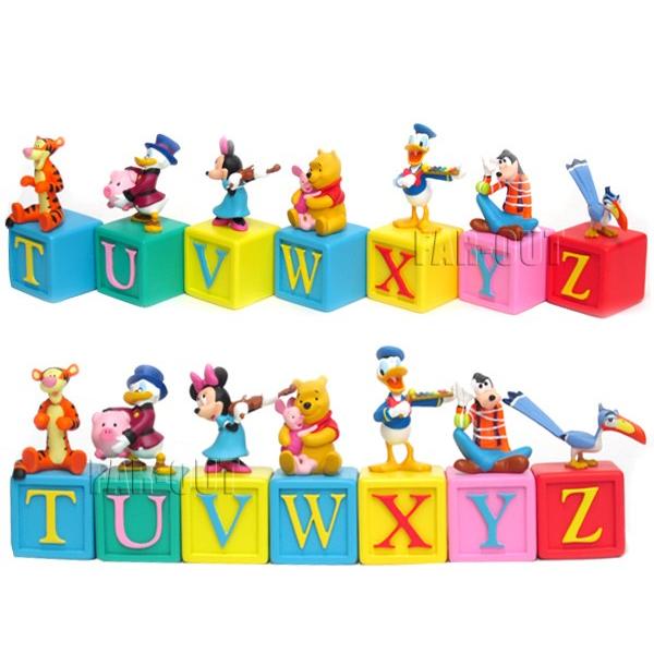 ディズニー アルファベット ブロック フィギュアリン ミッキー他 26点