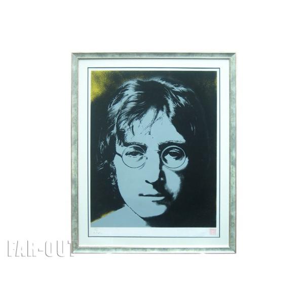 John Lennon ジョン レノン Photographic Portrait ポートレイト ブラック X イエロー オリジナル版画 セリグラフ アート フレーム額入り 760 9490 Far Out 通販 Yahoo ショッピング