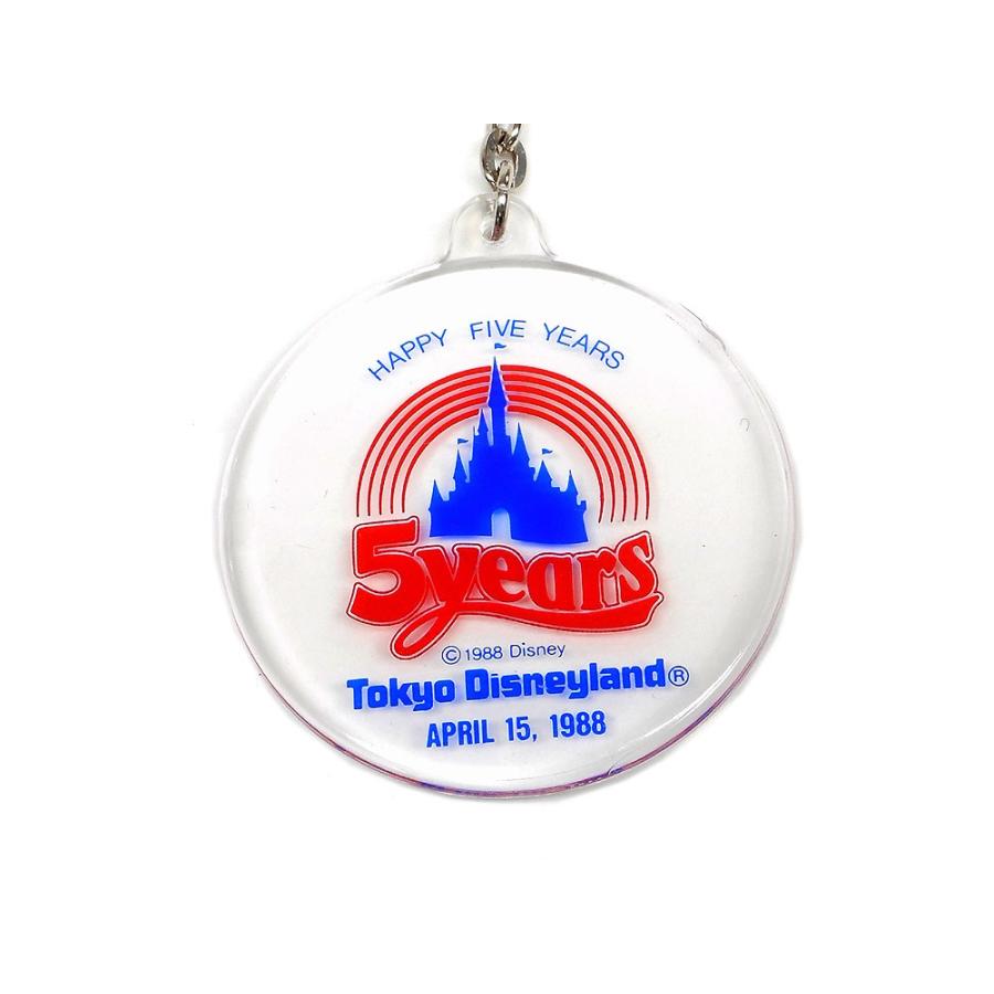 東京ディズニーランド 5周年記念 アクリルキーチェーン キャッスル 丸