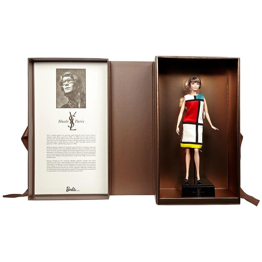 バービー イヴ・サンローラン モンドリアン・ルック アート ドール プラチナラベル Barbie Yves Saint Laurent Doll Musee & Paris Mondorian Look (GCM97)｜far-out｜05