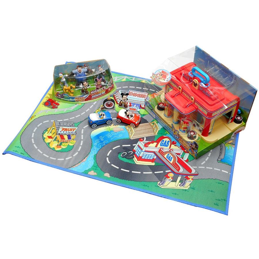 ミッキー ガソリンスタンド カーウォッシュ プレイセット プレイマット