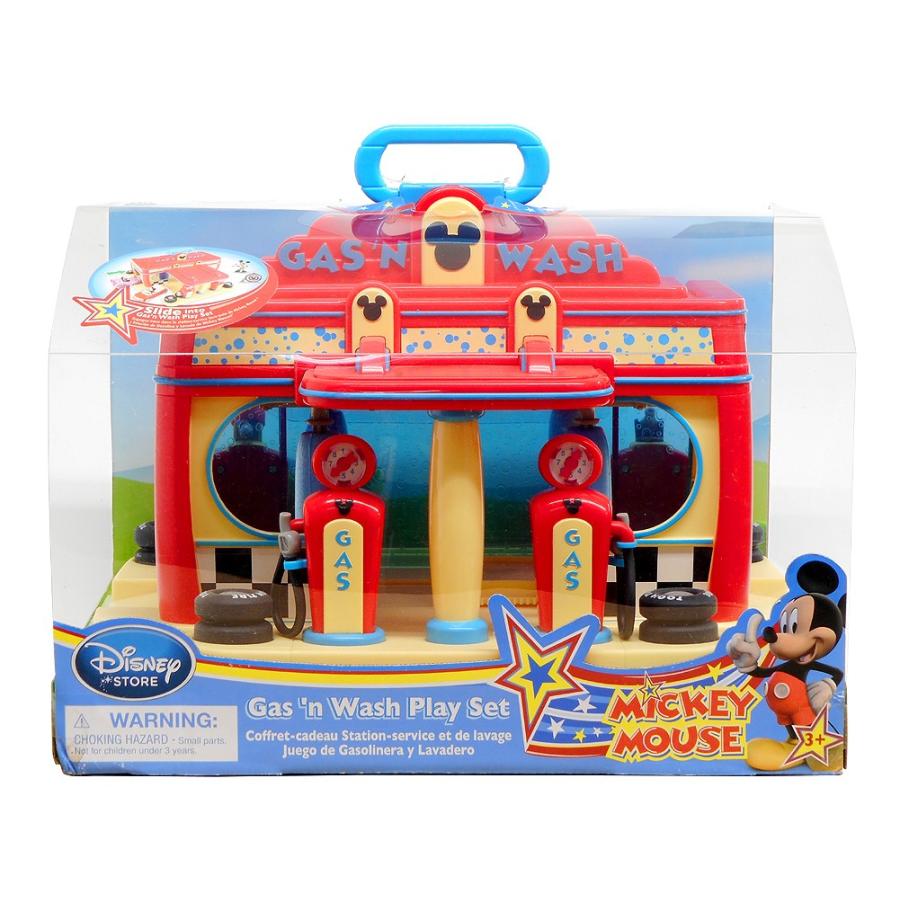 ミッキー ガソリンスタンド カーウォッシュ プレイセット プレイマット