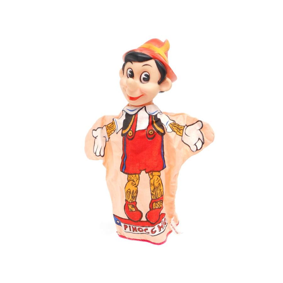 昭和レトロ 1960年代 ディズニー ピノキオ プーさんソフビ 日本製中嶋製作所 ピノキオ ハンドパペット GUND 1960年代 ヴィンテージ ディズニー Hand