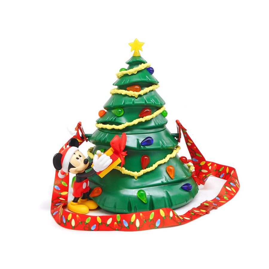 ミッキー クリスマスツリー ポップコーンバケット ライトアップ 2019年 アメリカ ディズニーテーマパーク限定 スーベニア バケツ