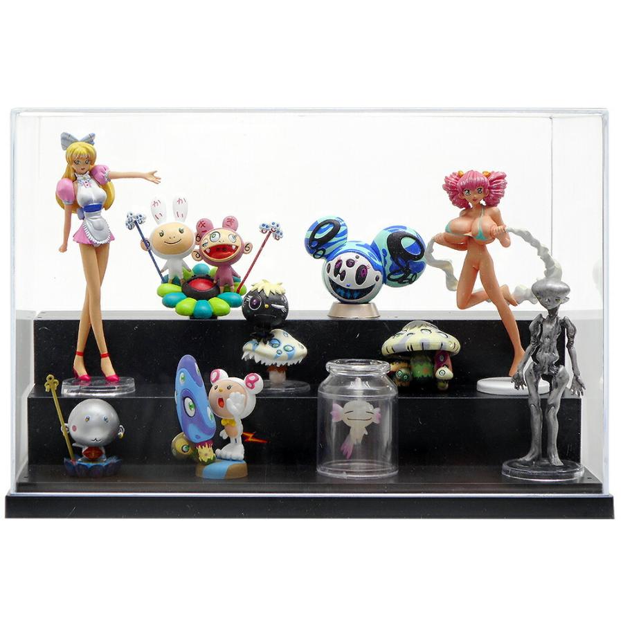 村上隆 海洋堂 フィギュア スーパーフラットミュージアム ロサンジェルスエディション コンプリート10点セット ディスプレイケース付き 村上隆 海洋堂