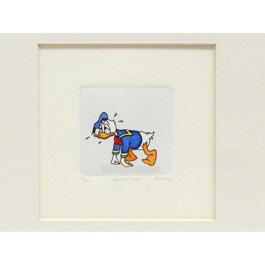 貴重 【限定 500】Sowa&Reiser ディズニー ドナルド 版画 ドナルド エッチング版画 ハンドペイント アート Sサイズ4種入り