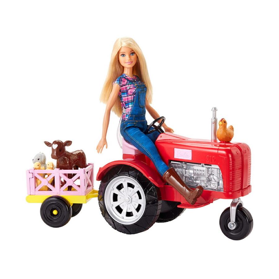バービー ファーマー トラクター & トレーラー 農家 農作業 ドール付き プレイセット Barbie Farmer & Tractor (FRM18)｜far-out｜02