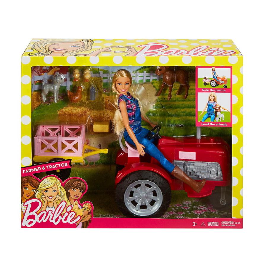 バービー ファーマー トラクター & トレーラー 農家 農作業 ドール付き プレイセット Barbie Farmer & Tractor (FRM18)｜far-out｜03