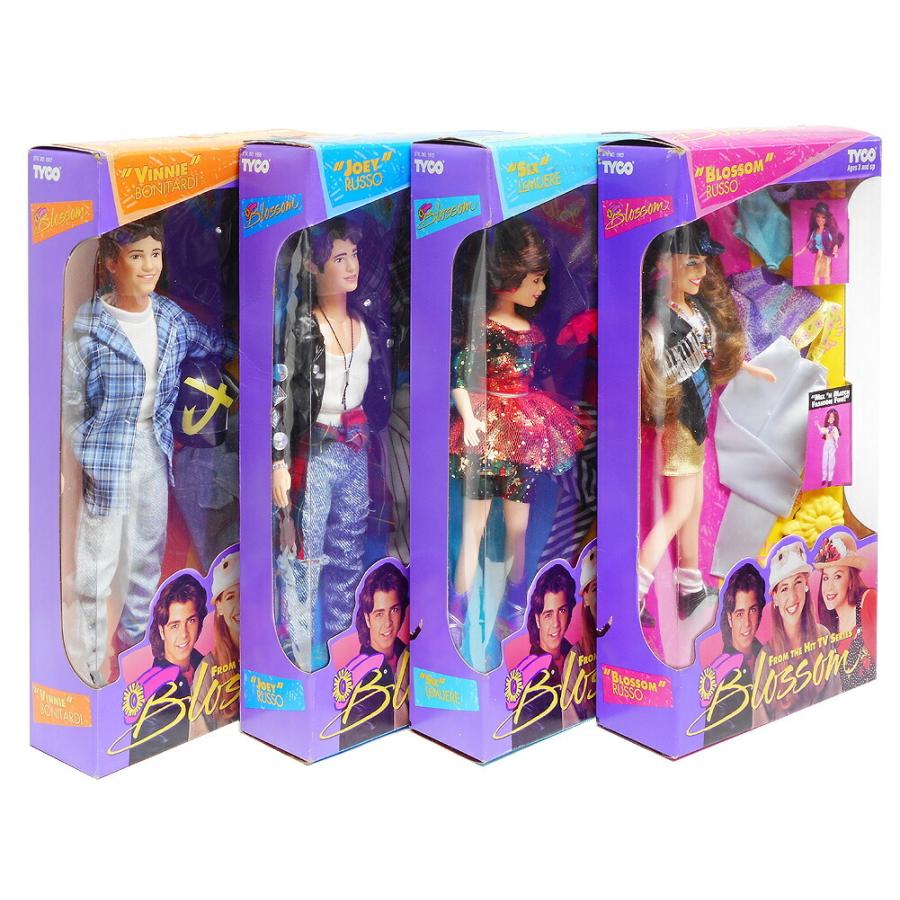 ブロッサム ドール 人形 4点コンプリートセット 着せ替えファッション付き TVドラマ 1993年 Blossom Dolls Tyco