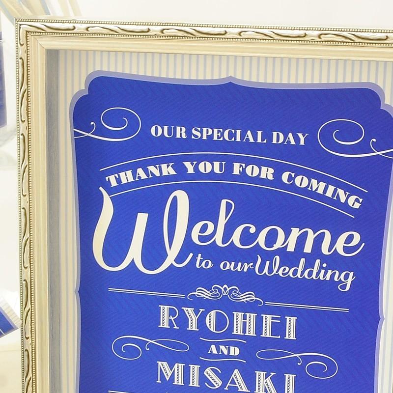 結婚式 ウェルカムボード グラフィックウェルカムボード クラシカルブルー 二次会 パーティー 受付 Ccb 002 結婚式グッズ ギフトのお店 Farbe 通販 Yahoo ショッピング