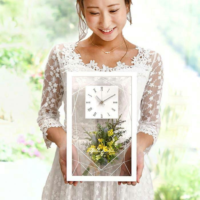 両親贈呈品 時計 クロック 両親 プレゼント ギフト 花 フラワー