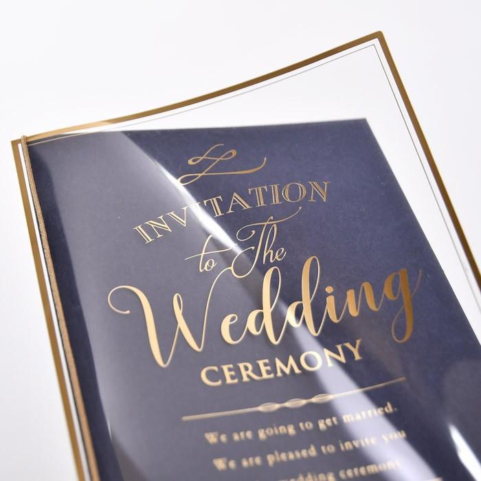 結婚式 招待状 手作り / 招待状DIY手作りセット「クレール」（10名様分） / 金箔 タッセル クリア |  | 02