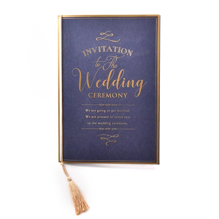 結婚式 招待状 手作り / 招待状DIY手作りセット「クレール」（10名様分） / 金箔 タッセル クリア |  | 05