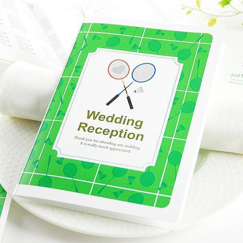 バドミントン 席次表パンフレット手作りセット 結婚式 席次表 Hm S Badminton 結婚式グッズ ギフトのお店 Farbe 通販 Yahoo ショッピング