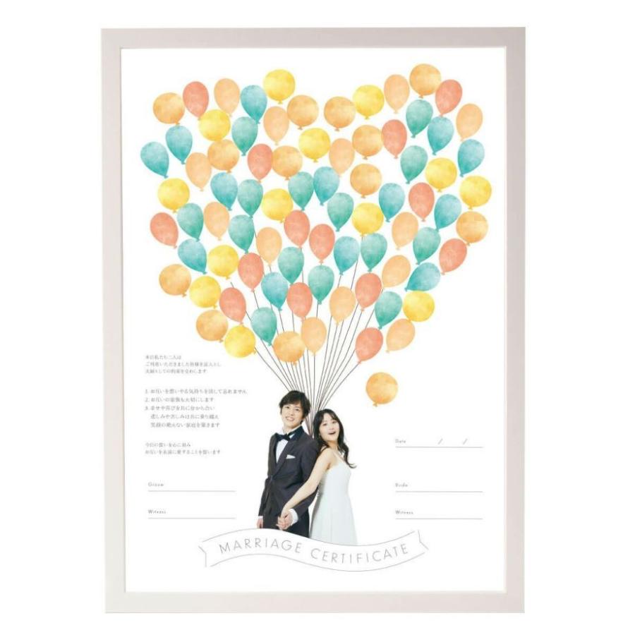 結婚証明書 誓いの言葉 宣誓文 オリジナル文 サイン 写真入り 挙式 結婚式「ゲスト参加型 イラストフォト結婚証明書 バルーン」 |  | 03