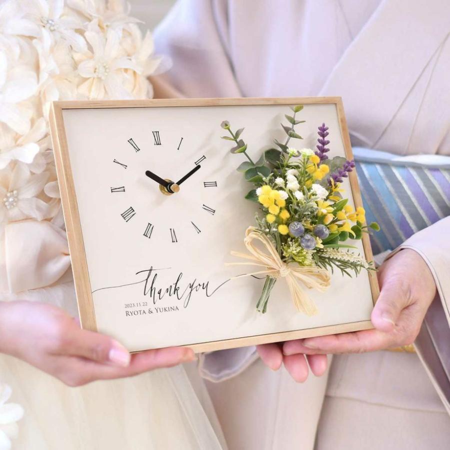 最も優遇 花時計 両親へのプレゼント 結婚式 プレゼント 両親 入籍結婚 親ギフト 名入れ 家族婚 少人数婚 なし婚 両親贈呈品 記念品 ブライダル メモリアル 父への贈り物 母への贈り物 選べるアレンジ 八角花時計 1個 Fucoa Cl